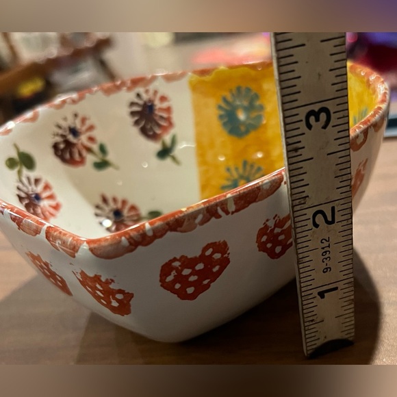 Made in Italy Heart Shaped Bowl / Trinket Dish Hand Painted Pottery Italica ARS - Picture 9 of 11